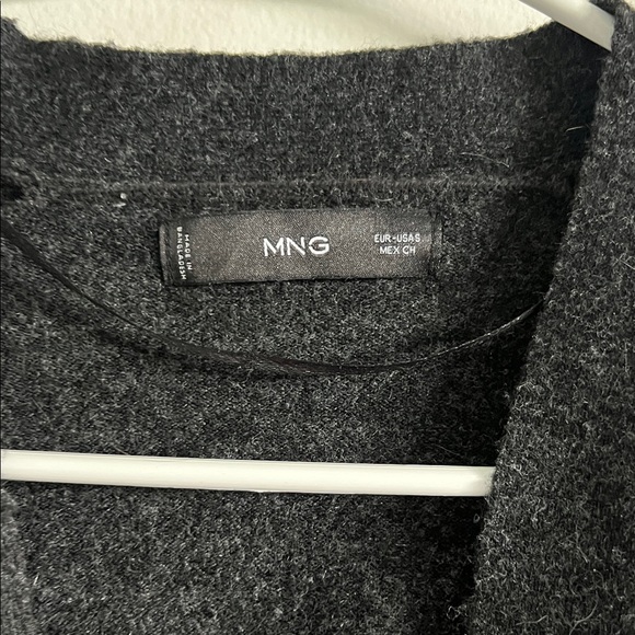 Mango / MNG Dark Gray Women's Cropped Button-Down Cardigan - Picture 2 of 7